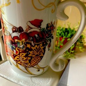 Santa and raindeer mug